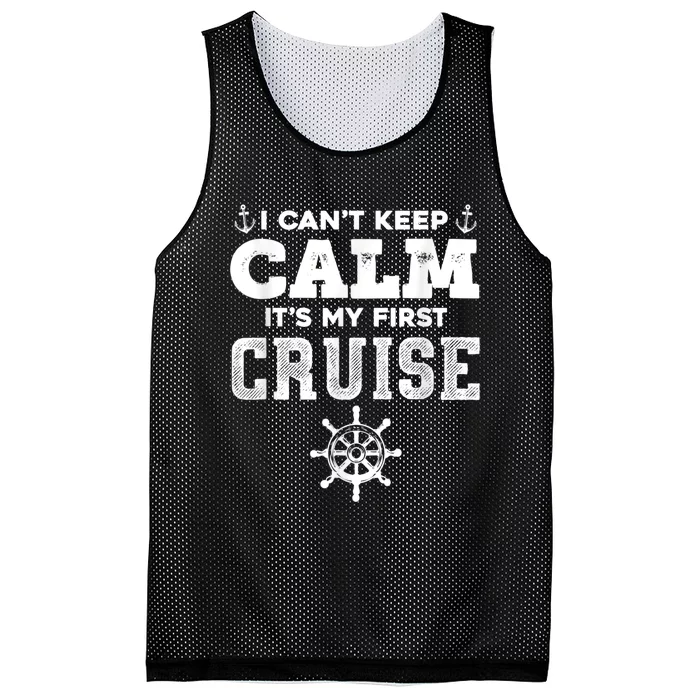 1st Cruise 2021 Can't Keep Calm It's My First Cruise Mesh Reversible Basketball Jersey Tank