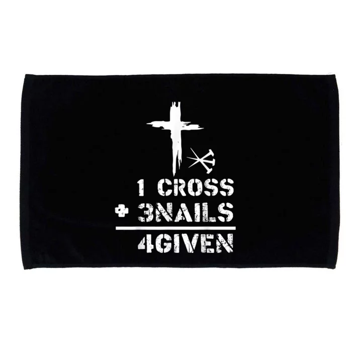 1 Cross 3 Nails Forgiven Christian Easter Day Gift Microfiber Hand Towel