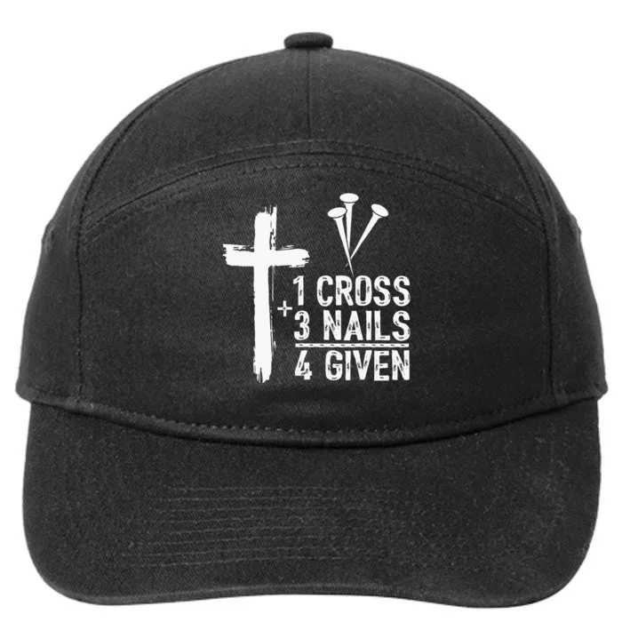 1 Cross 3 Nails 4 Given Happy Easter Day Jesus 7-Panel Snapback Hat