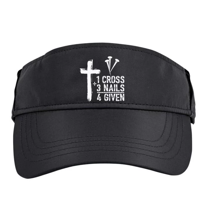 1 Cross 3 Nails 4 Given Happy Easter Day Jesus Adult Drive Performance Visor