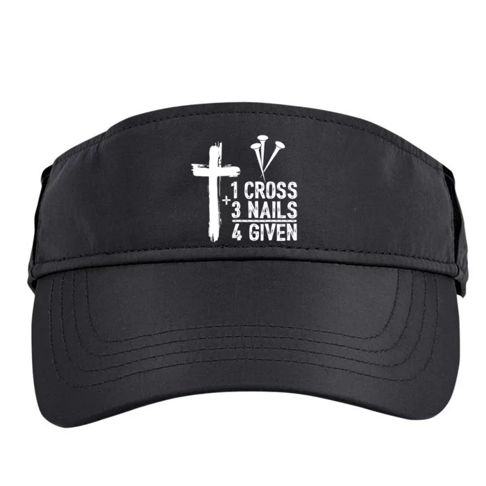 1 Cross 3 Nails 4 Given Happy Easter Day Jesus Christian Adult Drive Performance Visor