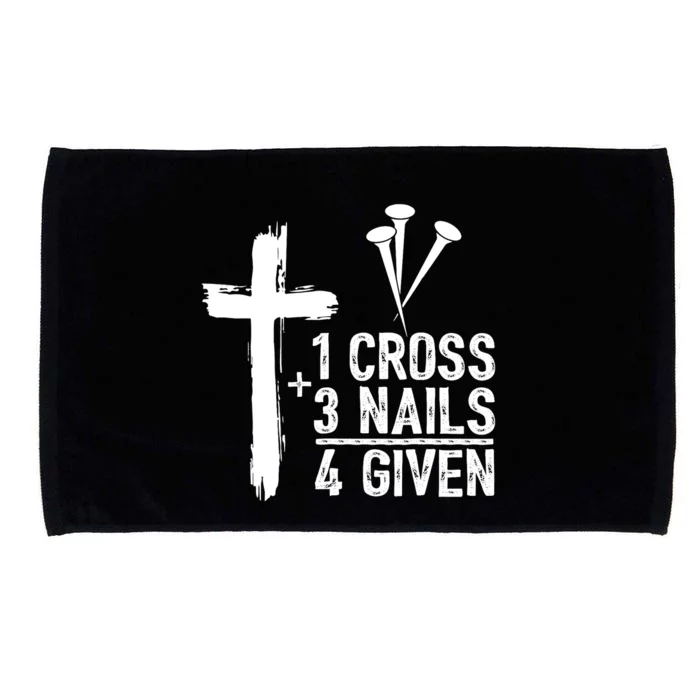 1 Cross 3 Nails 4 Given Happy Easter Day Jesus Christian Microfiber Hand Towel