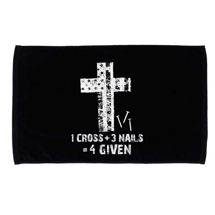 1 Cross 3 Nails Forgiven Christian Easter Gift Shirt Microfiber Hand Towel