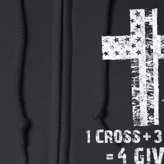 1 Cross 3 Nails Forgiven Christian Easter Gift Shirt Full Zip Hoodie