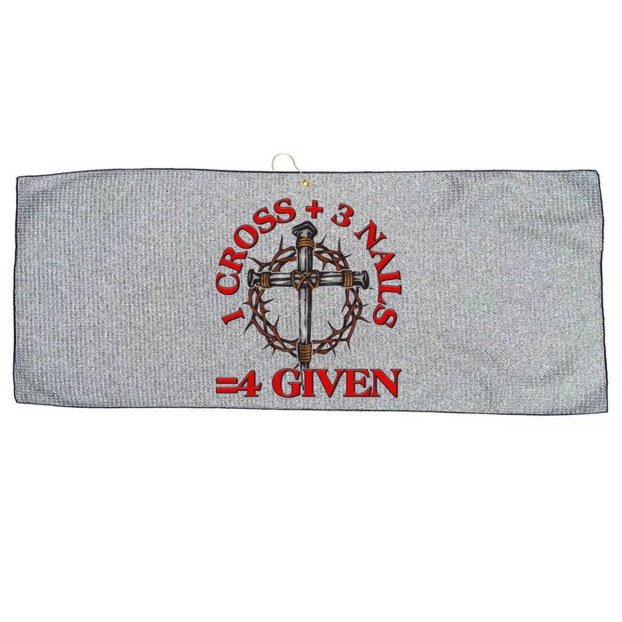 1 Cross 3 Nails 4 Giving Crucifixion Large Microfiber Waffle Golf Towel