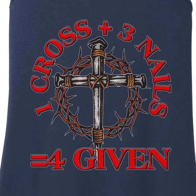 1 Cross 3 Nails 4 Giving Crucifixion Ladies Essential Tank