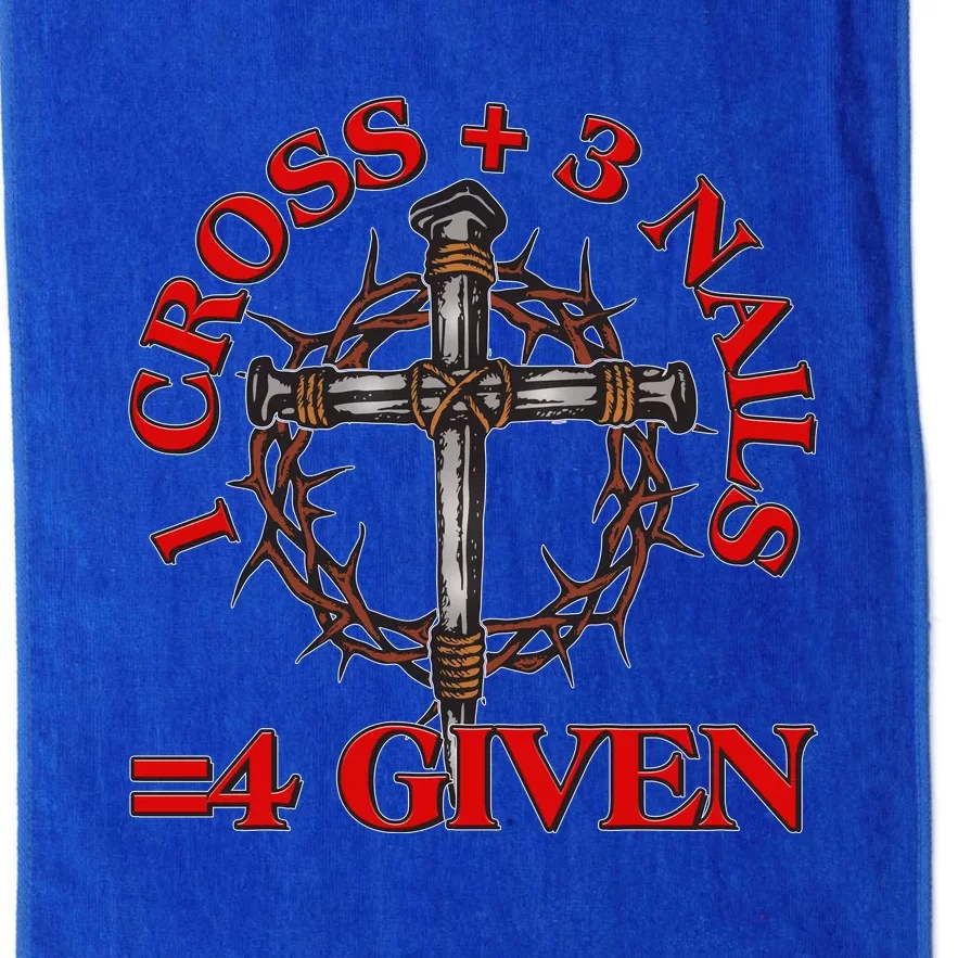 1 Cross 3 Nails 4 Giving Crucifixion Platinum Collection Golf Towel