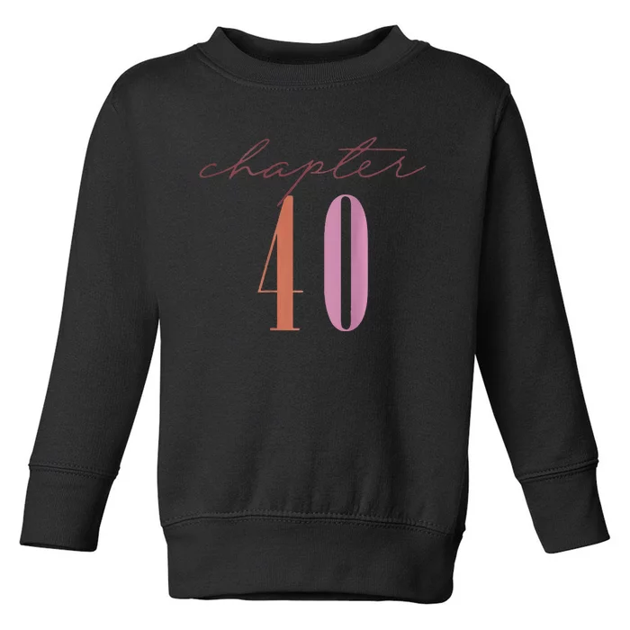 1984 Chapter 40 Est 1984 Retro 40th Birthday Toddler Sweatshirt