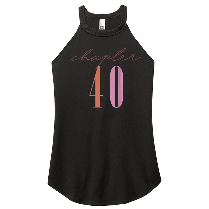 1984 Chapter 40 Est 1984 Retro 40th Birthday Women’s Perfect Tri Rocker Tank