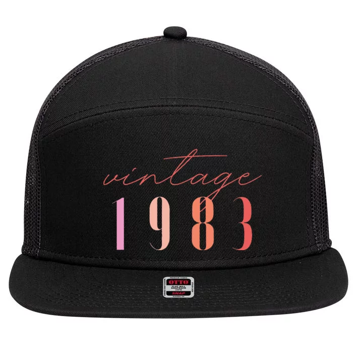 1983 Chapter 40 40th Birthday Fortieth Bday 7 Panel Mesh Trucker Snapback Hat