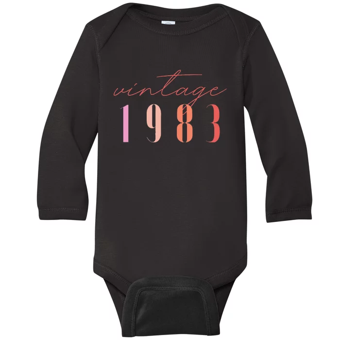 1983 Chapter 40 40th Birthday Fortieth Bday Baby Long Sleeve Bodysuit