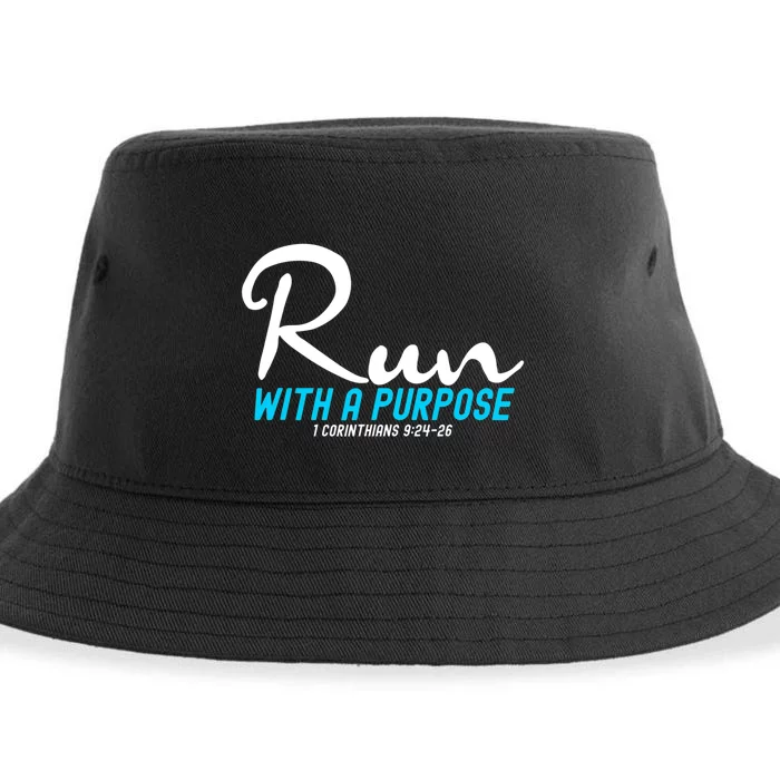 1 Corinthians 924 26 Run With A Purpose Sustainable Bucket Hat