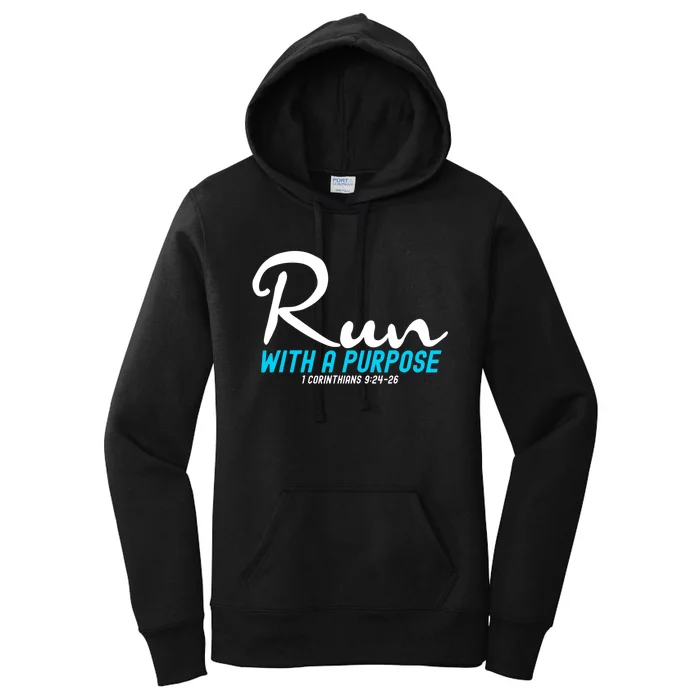 1 Corinthians 924 26 Run With A Purpose Women's Pullover Hoodie