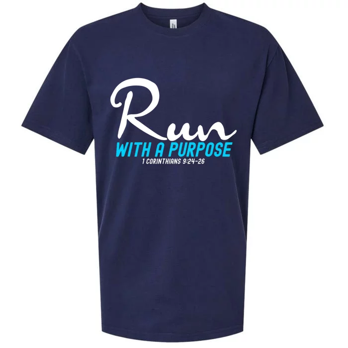 1 Corinthians 924 26 Run With A Purpose Sueded Cloud Jersey T-Shirt