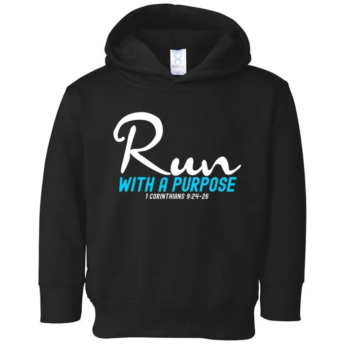 1 Corinthians 924 26 Run With A Purpose Toddler Hoodie