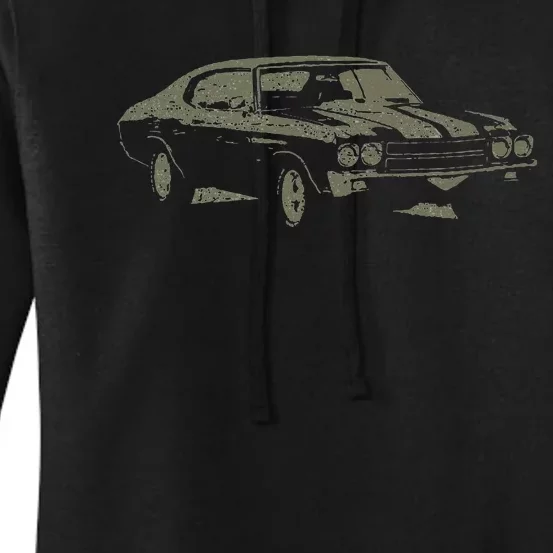 1970 Classic America Ss Muscle Car Women's Pullover Hoodie