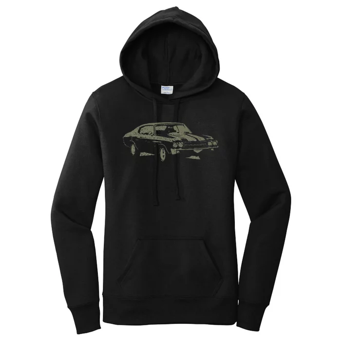 1970 Classic America Ss Muscle Car Women's Pullover Hoodie