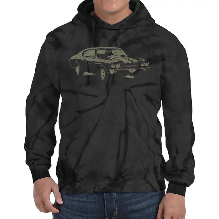 1970 Classic America Ss Muscle Car Tie Dye Hoodie