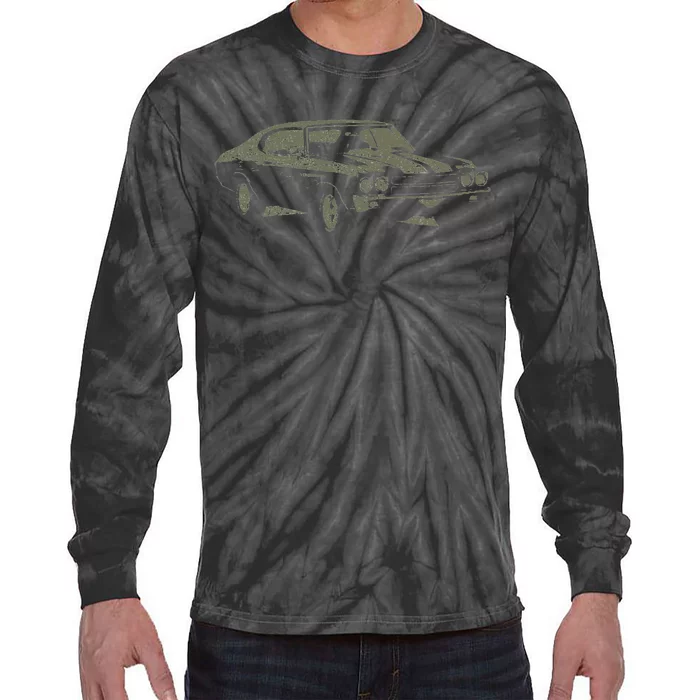 1970 Classic America Ss Muscle Car Tie-Dye Long Sleeve Shirt