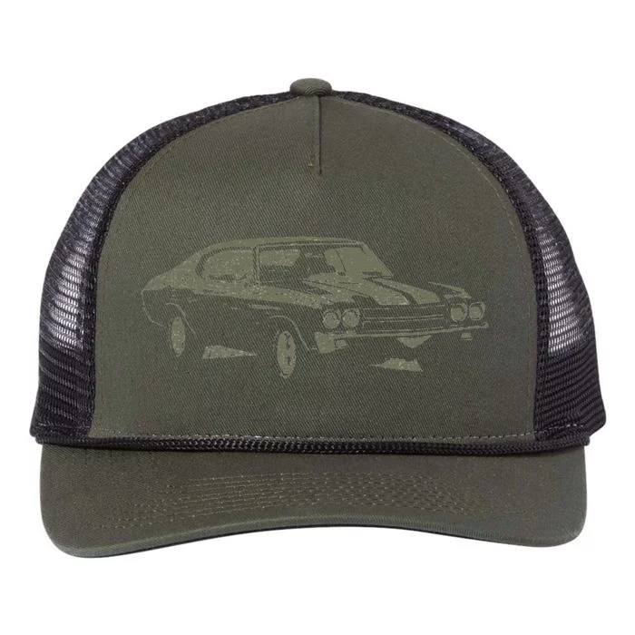 1970 Classic America Ss Muscle Car Retro Rope Trucker Hat Cap