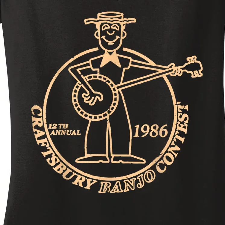 1984 Craftsbury Banjo Contest Women's V-Neck T-Shirt