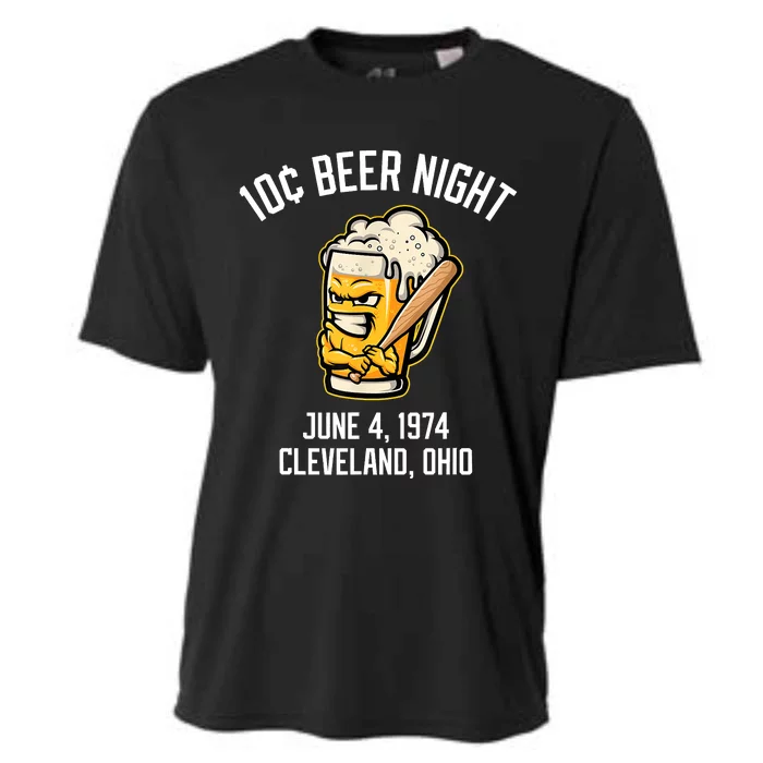 10 Cents Beer Night June 4 1974 Cleveland Ohio Fan Brawl Cooling Performance Crew T-Shirt