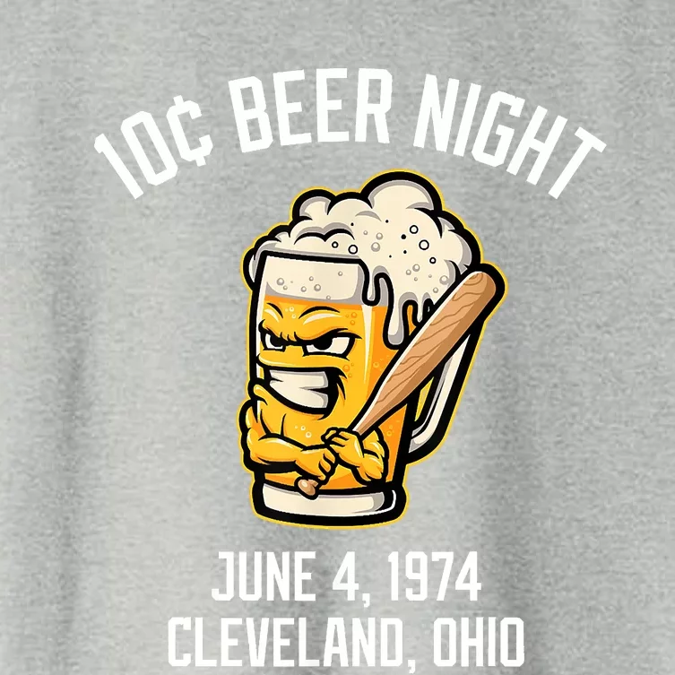 10 Cents Beer Night June 4 1974 Cleveland Ohio Fan Brawl Women's Crop Top Tee