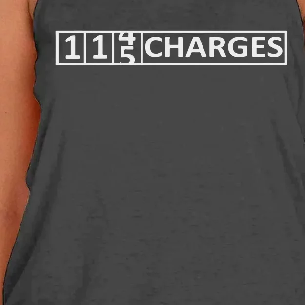 115 Charges Banner Women's Knotted Racerback Tank