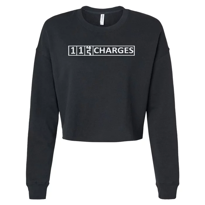 115 Charges Banner Cropped Pullover Crew