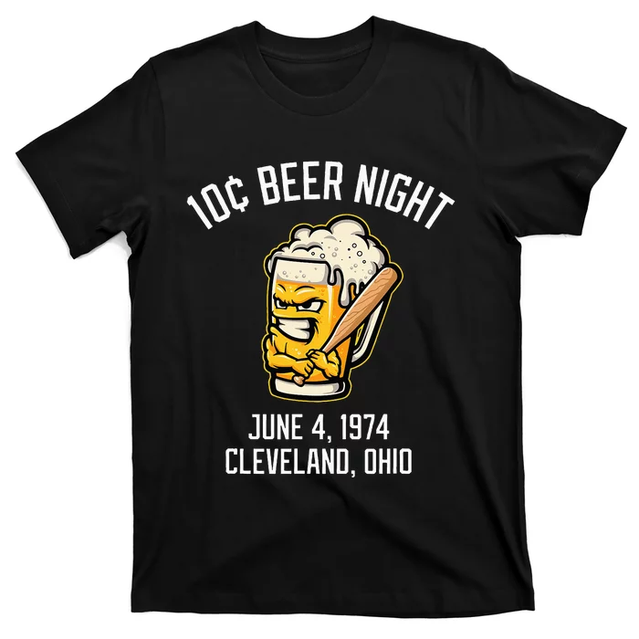 10 Cents Beer Night June 4 1974 Cleveland Ohio Fan Brawl T-Shirt