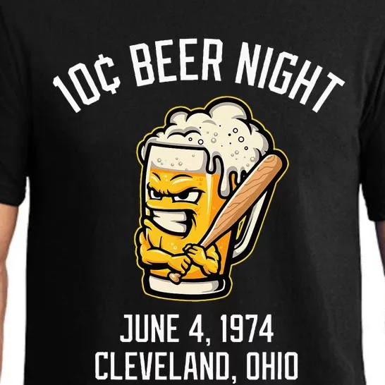 10 Cents Beer Night June 4 1974 Cleveland Ohio Fan Brawl Pajama Set