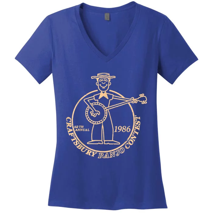 1984 Craftsbury Banjo Contest Women's V-Neck T-Shirt