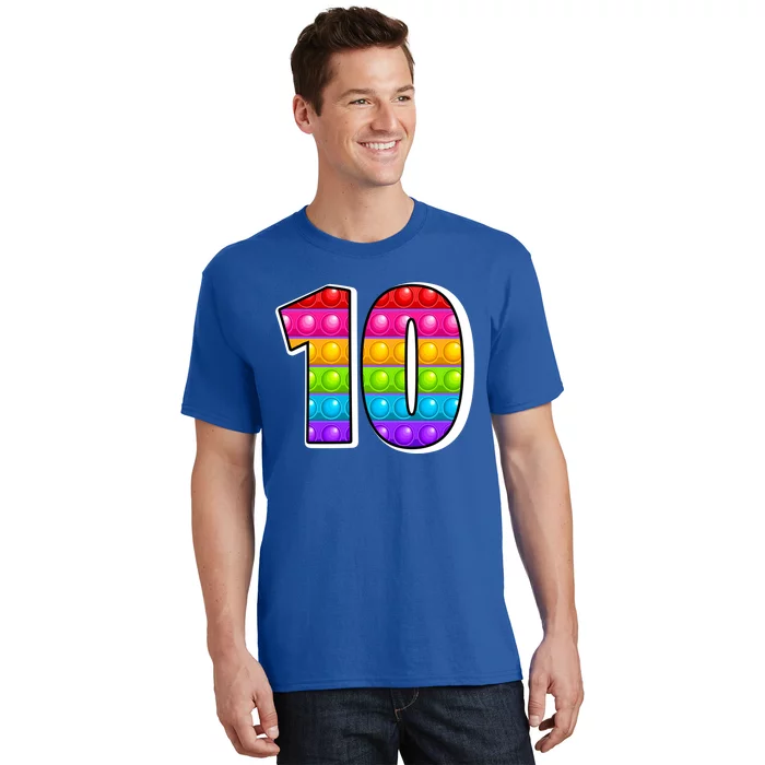 10 Cutest Capital Number10 Alphabet Funny Poppin Pop It Gift T-Shirt