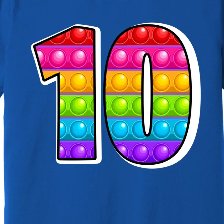 10 Cutest Capital Number10 Alphabet Funny Poppin Pop It Gift Premium T-Shirt