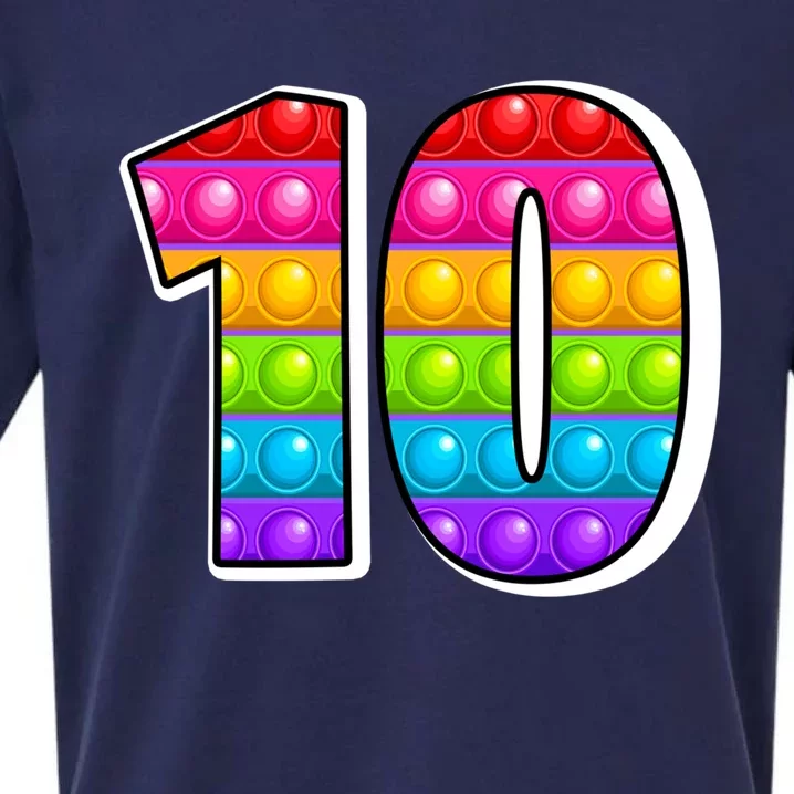 10 Cutest Capital Number10 Alphabet Funny Poppin Pop It Gift Sueded Cloud Jersey T-Shirt