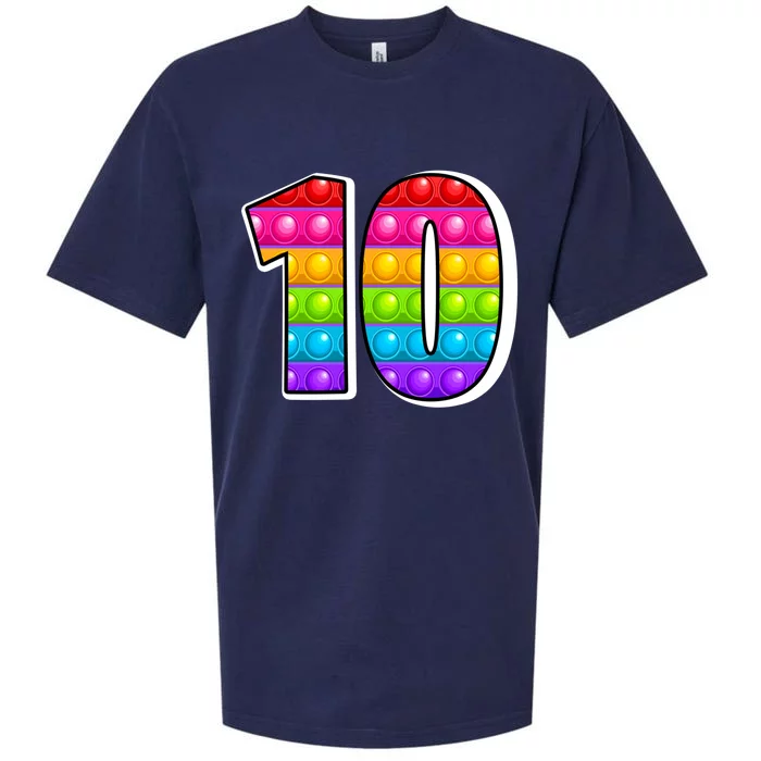 10 Cutest Capital Number10 Alphabet Funny Poppin Pop It Gift Sueded Cloud Jersey T-Shirt