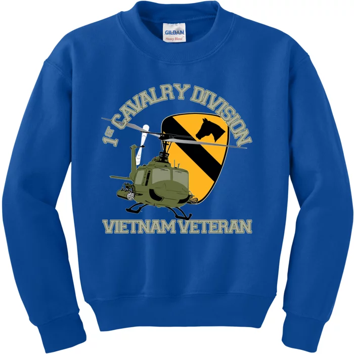 1st Cavalry Division Vietnam Veteran Uh1 Gunship Veteran Day Gift Kids Sweatshirt