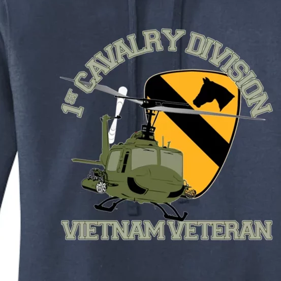 1st Cavalry Division Vietnam Veteran Uh1 Gunship Veteran Day Gift Women's Pullover Hoodie