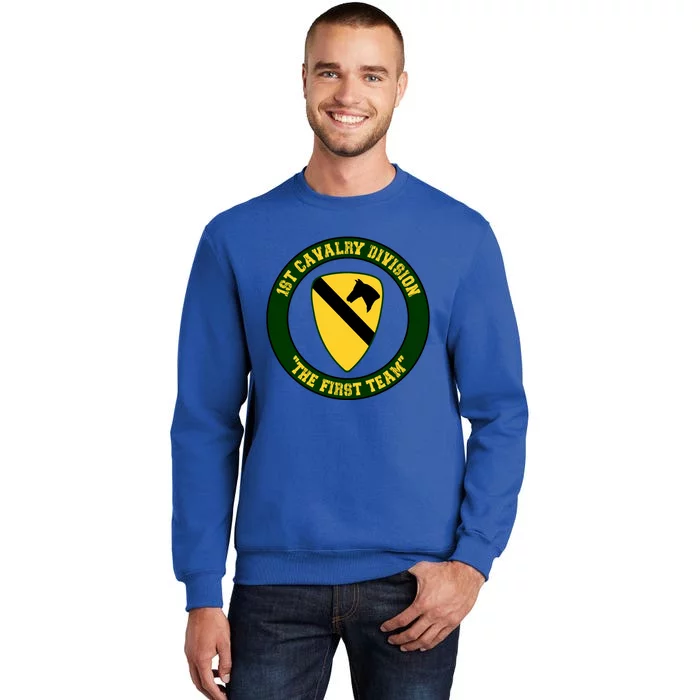 1st Cavalry Division Veteran Always A Soldier Military Xmas Tall Sweatshirt