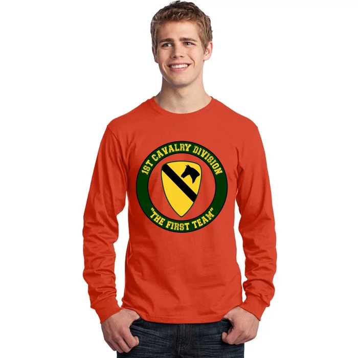 1st Cavalry Division Veteran Always A Soldier Military Xmas Tall Long Sleeve T-Shirt