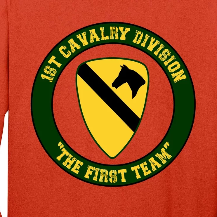 1st Cavalry Division Veteran Always A Soldier Military Xmas Tall Long Sleeve T-Shirt