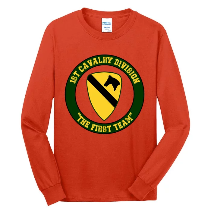 1st Cavalry Division Veteran Always A Soldier Military Xmas Tall Long Sleeve T-Shirt