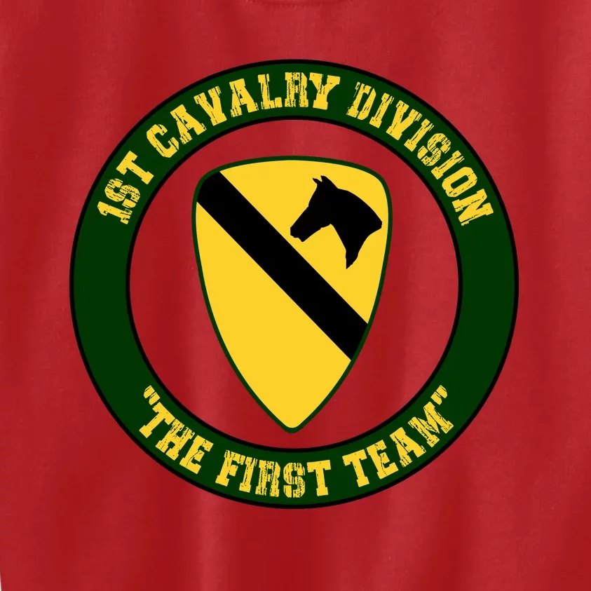 1st Cavalry Division Veteran Always A Soldier Military Xmas Kids Sweatshirt