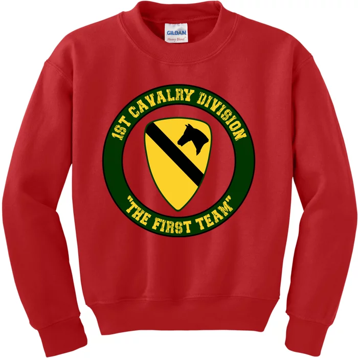 1st Cavalry Division Veteran Always A Soldier Military Xmas Kids Sweatshirt