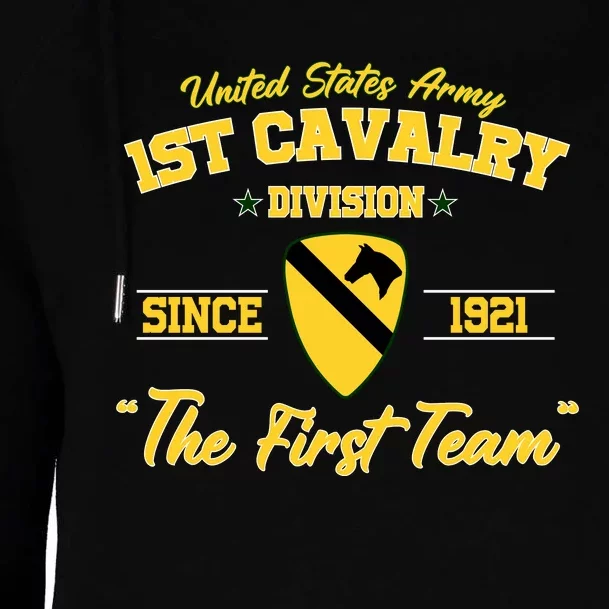 1st Cavalry Division Veteran Always A Soldier Military Xmas Womens Funnel Neck Pullover Hood