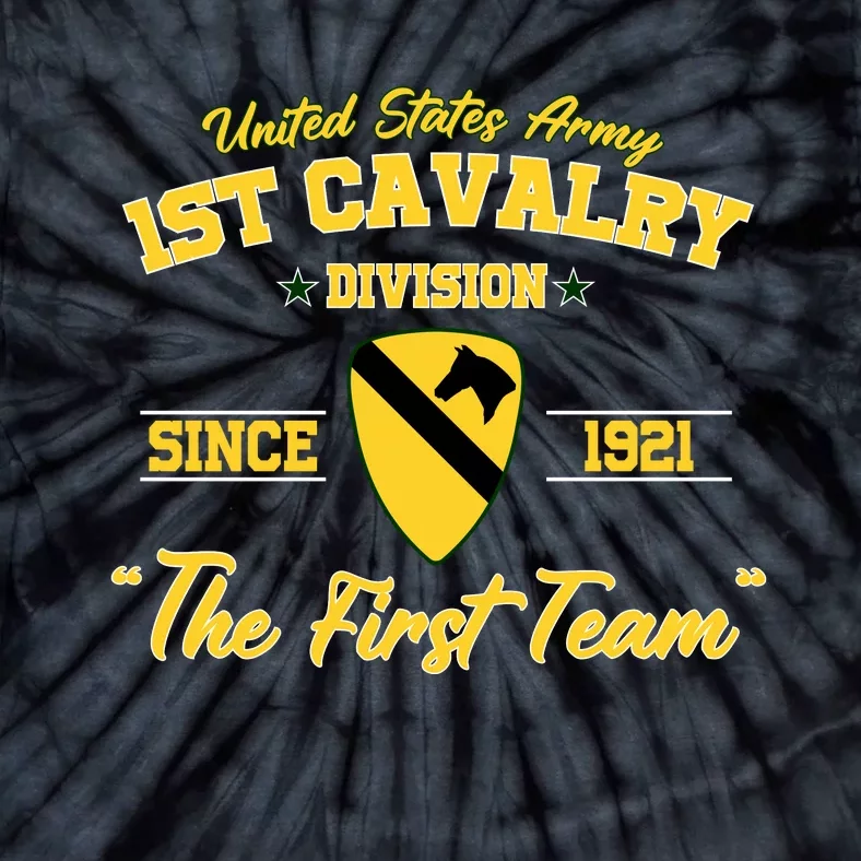 1st Cavalry Division Veteran Always A Soldier Military Xmas Tie-Dye T-Shirt