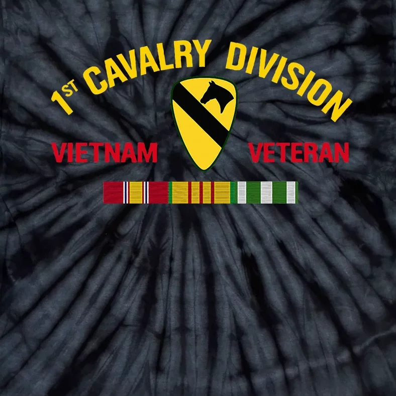 1st Cavalry Division Vietnam Veteran 1st Air Cav In Vietnam Tie-Dye T-Shirt