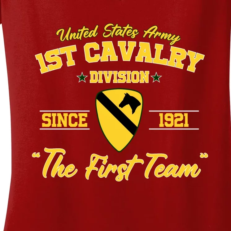 1st Cavalry Division Fort Hood Tx Women Women's V-Neck T-Shirt