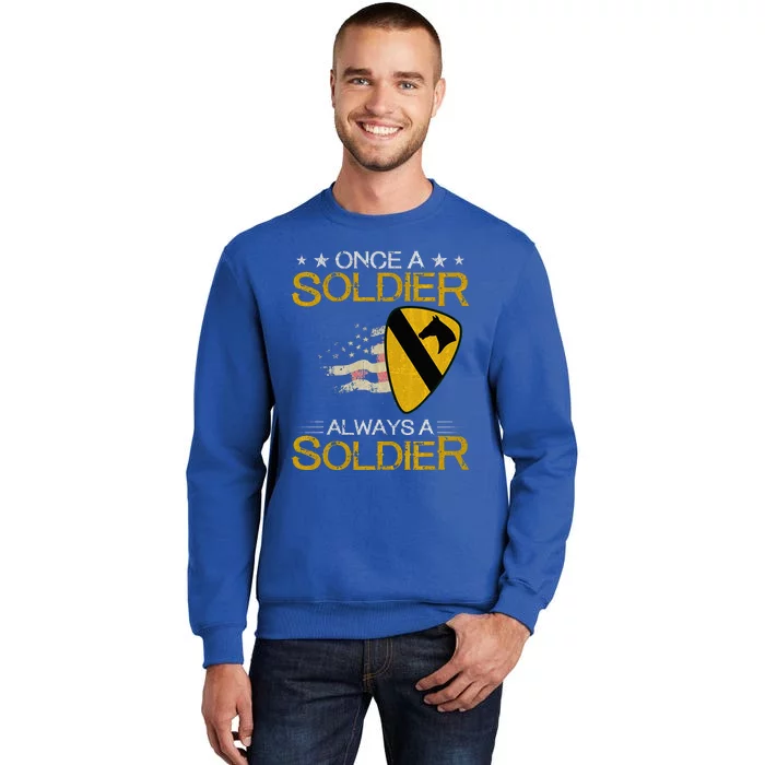 1st Cavalry Division Veteran Always a Soldier Military Xmas Sweatshirt