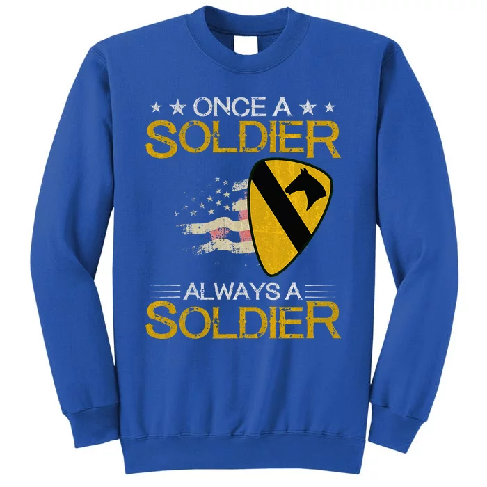 1st Cavalry Division Veteran Always a Soldier Military Xmas Sweatshirt